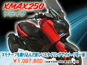XMAX250トライク（三輪バイク）