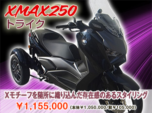 XMAX250トライク（三輪バイク）